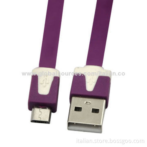 Micro USB flat cable, many colors available